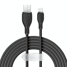 Baseus Pudding Series 2.4A USB to 8 Pin Fast Charging Data Cable, Length:2m(Black)