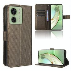 For Motorola Edge 40 Diamond Texture Leather Phone Case(Brown)