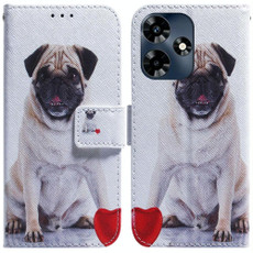 Infinix Hot 30 Coloured Drawing Flip Leather Phone Case(Pug)
