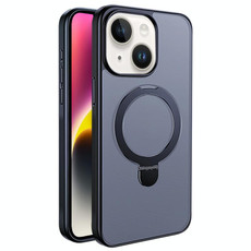 For iPhone 14 Plus Multifunctional MagSafe Holder Phone Case(Black)