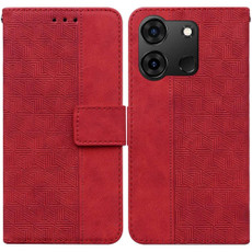 For Infinix Smart 7 India / 7 Plus Geometric Embossed Leather Phone Case(Red) For Infinix Smart 7 India / 7 Plus Geometric Embossed Leather Phone Case(Red)