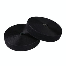 2.5cm Wide Nylon Clothing Textile Accessories Without Glue Hook and Loop Fastener(Black)