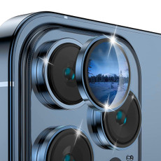 For iPhone 15 Pro / 15 Pro Max ENKAY AR Anti-reflection Camera Lens Glass Full Film(Dark Blue)