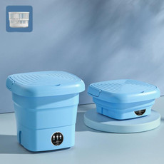 4.5L Mini Portable Folding Household Washing Machine Underwear Washer, Color: Lake Blue(EU Plug)