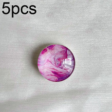 5pcs Transparent Crystal Ball Marble Texture Airbag Phone Holder Lazy Desktop Support Retractable Ring Stand(Deep Space Gray)