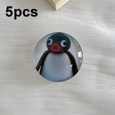 5pcs Crystal Ball Airbag Bracket Desktop Retractable Back Stick Cell Phone Holder(Penguin)