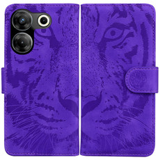 For Tecno Camon 20 Pro 4G / 20 Tiger Embossing Pattern Flip Leather Phone Case(Purple) For Tecno Camon 20 Pro 4G / 20 Tiger Embossing Pattern Flip Leather Phone Case(Purple)