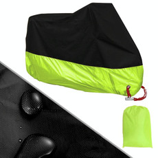 190T Motorcycle Rain Covers Dustproof Rain UV Resistant Dust Prevention Covers, Size: M(Black and Fluorescence Green) 190T Motorcycle Rain Covers Dustproof Rain UV Resistant Dust Prevention Covers, Size: M(Black and Fluorescence Green)