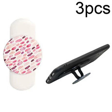 3pcs TPU Cartoon Back Sticker Phone Holder Lazy Ring Buckle Holder(Colorful)