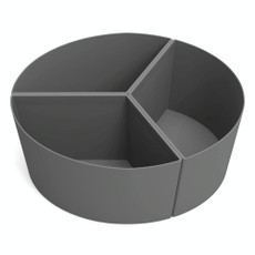 For Crockpot 6QT Slow Cooker Silicone Liners Divider Reusable Leak Proof Mats, Spec: Gray 3 Compartments