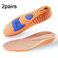 2pairs Boost Sports Insole Increased Shock Absorption Deodorant Super Soft Bottom Insole Gold 3.5cm(37-38)