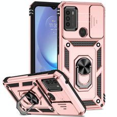For Motorola Moto G50 Sliding Camshield Holder Phone Case(Rose Gold)