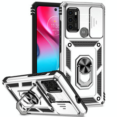 For Motorola Moto G60s Sliding Camshield Holder Phone Case(Silver) For Motorola Moto G60s Sliding Camshield Holder Phone Case(Silver)