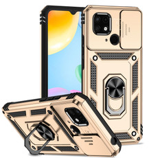 For Xiaomi Redmi 10C Sliding Camshield Holder Phone Case(Gold)