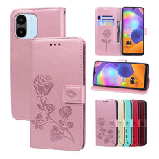For Xiaomi Redmi A1/A2 Rose Embossed Flip PU Leather Phone Case(Rose Gold)
