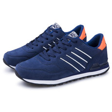 Mens Outdoor Casual Sport Shoes Lightweight Comfortable Leather Walking Running Sneakers, Size: 39(Blue)