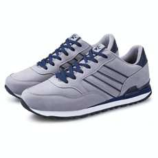 Mens Outdoor Casual Sport Shoes Lightweight Comfortable Leather Walking Running Sneakers, Size: 40(Gray)
