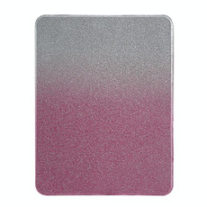 For iPad 10.2 2021 / 2020 / 10.5 Gradient Glitter Magnetic Split Leather Tablet Case(Rose Red)