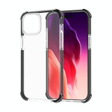 For iPhone 15 Plus Four-corner Shockproof TPU + Acrylic Phone Case(Black + Transparent) For iPhone 15 Plus Four-corner Shockproof TPU + Acrylic Phone Case(Black + Transparent)