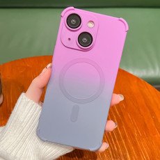 For iPhone 14 Plus Four-Corner Shockproof Gradient TPU Phone Case(Purple Grey) For iPhone 14 Plus Four-Corner Shockproof Gradient TPU Phone Case(Purple Grey)
