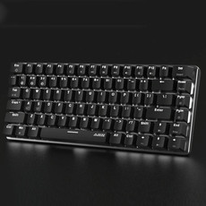Ajazz AK33 82 Keys Bluetooth 5.0/Wired Dual Mode Red Shaft Mechanical Keyboard White Light (Black)