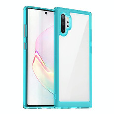 For Samsung Galaxy Note10+ Colorful Series Acrylic + TPU Phone Case(Transparent Blue)
