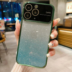 For iPhone 11 Pro Electroplating TPU Gradient Phone Case(Dark Green)