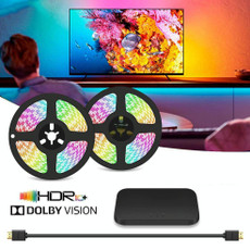 HDMI 2.0-PRO Smart Ambient TV Led Backlight Led Strip Lights Kit Work With TUYA APP Alexa Voice Google Assistant 2 x 1.5m(EU Plug)