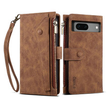 For Google Pixel 7a ESEBLE Retro Frosted RFID Flip Leather Phone Case(Brown) For Google Pixel 7a ESEBLE Retro Frosted RFID Flip Leather Phone Case(Brown)
