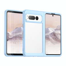 For Google Pixel Fold Colorful Series Acrylic + TPU Phone Case(Blue)