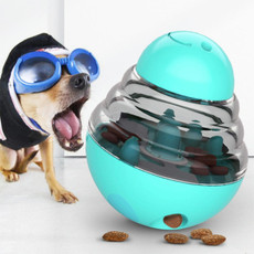 Puzzle Training Pet Food Leakage Toy Tumbler Ball Dog Toy(Lake Blue)