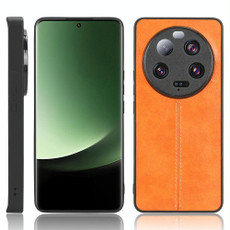 For Xiaomi 13 Ultra Sewing Cow Pattern Skin PC + PU + TPU Phone Case(Orange)
