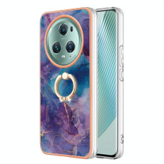 For Honor Magic5 Pro Electroplating Marble Dual-side IMD Phone Case with Ring(Purple 016) For Honor Magic5 Pro Electroplating Marble Dual-side IMD Phone Case with Ring(Purple 016)