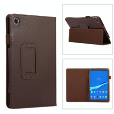 For Lenovo Tab M8 4th Gen Litchi Texture Leather Tablet Case(Brown)