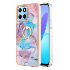 For Honor X8 5G / X6 4G Electroplating IMD TPU Phone Case with Ring(Blue Marble) For Honor X8 5G / X6 4G Electroplating IMD TPU Phone Case with Ring(Blue Marble)