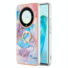 For Honor X9a / Magic5 Lite Electroplating IMD TPU Phone Case with Ring(Blue Marble) For Honor X9a / Magic5 Lite Electroplating IMD TPU Phone Case with Ring(Blue Marble)