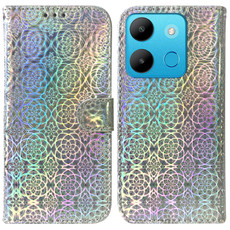 For Infinix Smart 7 African Colorful Magnetic Buckle Leather Phone Case(Silver) For Infinix Smart 7 African Colorful Magnetic Buckle Leather Phone Case(Silver)