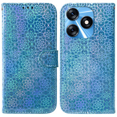 For Tecno Spark 10 / Spark 10C Colorful Magnetic Buckle Leather Phone Case(Blue)