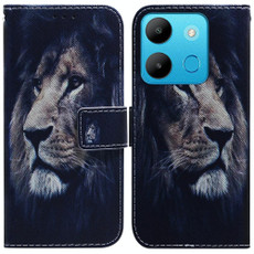 For Infinix Smart 7 African Coloured Drawing Flip Leather Phone Case(Lion) For Infinix Smart 7 African Coloured Drawing Flip Leather Phone Case(Lion)