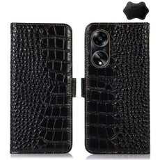 For OPPO A1 5G Crocodile Top Layer Cowhide Leather Phone Case(Black) For OPPO A1 5G Crocodile Top Layer Cowhide Leather Phone Case(Black)