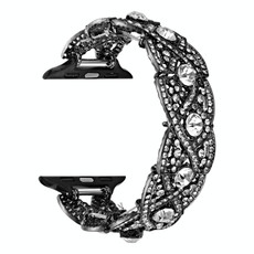 Diamonds Twist Metal Watch Band For Apple Watch SE 44mm(Black) Diamonds Twist Metal Watch Band For Apple Watch SE 44mm(Black)