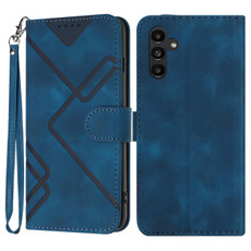 For Samsung Galaxy A24 4G Line Pattern Skin Feel Leather Phone Case(Royal Blue) For Samsung Galaxy A24 4G Line Pattern Skin Feel Leather Phone Case(Royal Blue)