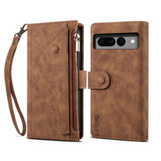 For Google Pixel 8 ESEBLE Retro Frosted RFID Flip Leather Phone Case(Brown) For Google Pixel 8 ESEBLE Retro Frosted RFID Flip Leather Phone Case(Brown)