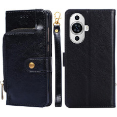 For Huawei nova 11 4G Zipper Bag Leather Phone Case(Black)
