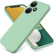 For Infinix Hot 30 Play Pure Color Liquid Silicone Shockproof Phone Case(Green) For Infinix Hot 30 Play Pure Color Liquid Silicone Shockproof Phone Case(Green)