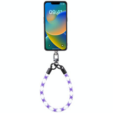 Universal Phone Short Lanyard(Purple + White)