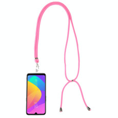 Universal Solid Color Mobile Phone Lanyard(Rose Red)