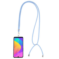Universal Mixed Color Mobile Phone Lanyard(White Blue)