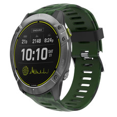 For Garmin Enduro 26mm Camouflage Printed Silicone Watch Band(Army Green+Army Camouflage)