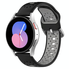 For Honor Magic Watch2 42mm 20mm Breathable Two-Color Silicone Watch Band(Black+Grey) For Honor Magic Watch2 42mm 20mm Breathable Two-Color Silicone Watch Band(Black+Grey)
